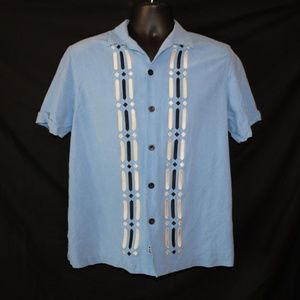 Nat Nast Used 100% Silk Short Sleeve Button Down